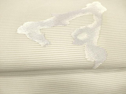 平和屋着物＊夏物 九寸名古屋帯 総刺繍 抽象文様 正絹 逸品 DAAZ4020cm