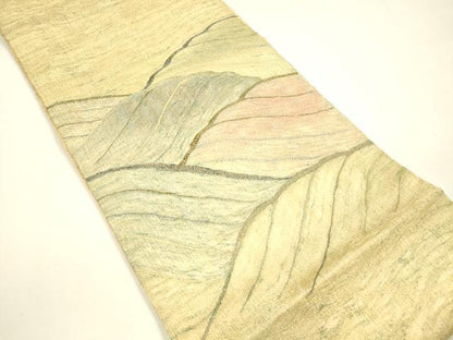 平和屋着物＊夏物 太鼓柄袋帯 流水文 金銀糸 正絹 逸品 DAAZ4023cm