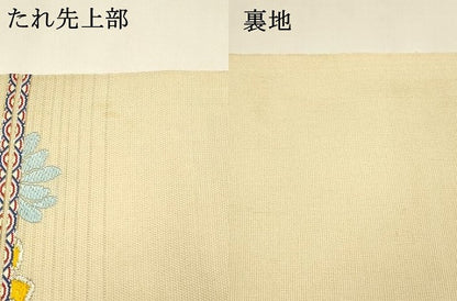 平和屋着物＊希少　夏物　龍村平蔵製　六通柄　本袋帯　唐織　筒井筒　金銀糸　正絹　逸品　DAAZ4028cm