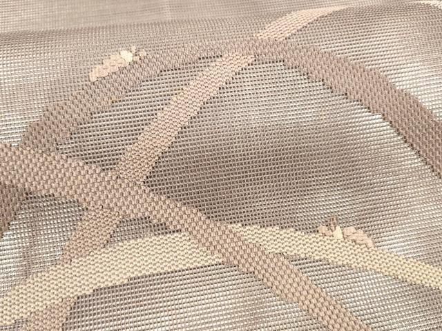 平和屋着物＊夏物 六通柄 本袋帯 夏虫草葉文 銀糸 正絹 逸品 DAAZ4034cm
