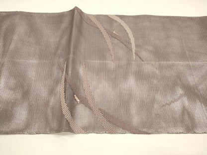 平和屋着物＊夏物 六通柄 本袋帯 夏虫草葉文 銀糸 正絹 逸品 DAAZ4034cm