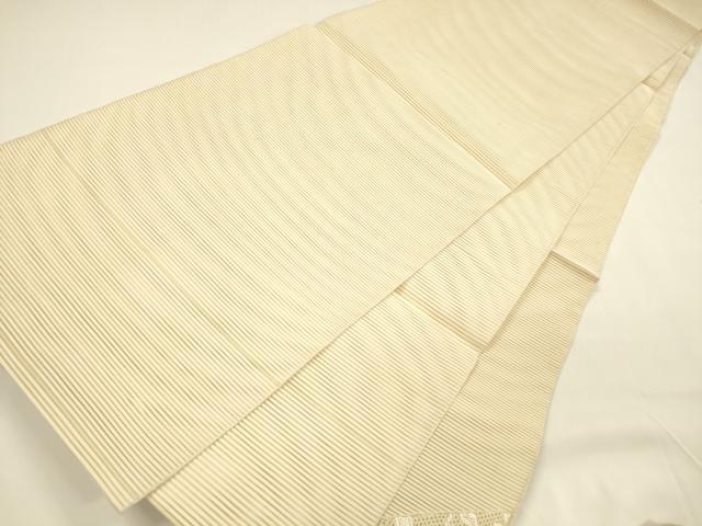平和屋着物＊夏物 絽綴れ 太鼓柄袋帯 総刺繍 草花文 正絹 逸品 DAAZ4035cm