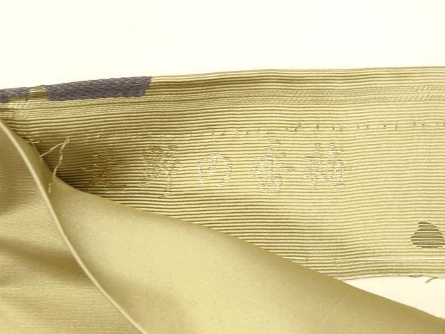 平和屋着物●六通柄袋帯 唐織 北野の香梅 金糸 正絹 逸品 DAAZ4059cm