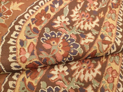 平和屋着物●六通柄　本袋帯　更紗花文　正絹　逸品　DAAZ4082cm