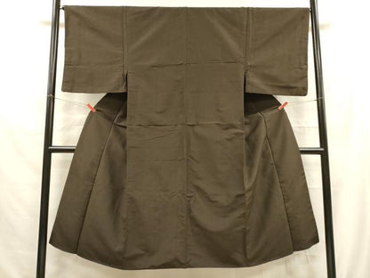 平和屋着物■男性　紬　間道　正絹　逸品　DAAZ4113cm