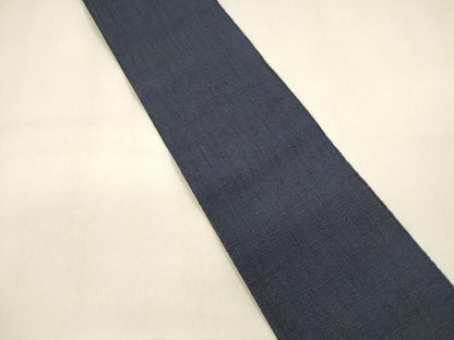 平和屋着物●男性　両面　角帯　鉄紺色　紺瑠璃色　正絹　逸品　DAAZ4148cm