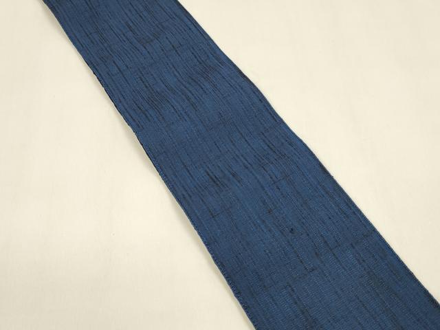 平和屋着物●男性　両面　角帯　鉄紺色　紺瑠璃色　正絹　逸品　DAAZ4148cm