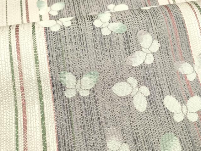 平和屋着物●六通柄袋帯 舞蝶間道 正絹 逸品 DAAZ4157cm