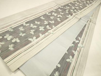 平和屋着物●六通柄袋帯 舞蝶間道 正絹 逸品 DAAZ4157cm