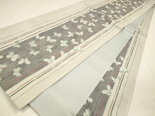 平和屋着物●六通柄袋帯 舞蝶間道 正絹 逸品 DAAZ4157cm