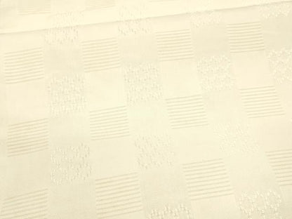 平和屋着物●沖縄県最高級織物　首里花倉織　全通柄袋帯　抽象文様　薄卵色　正絹　逸品　DAAZ4159cm