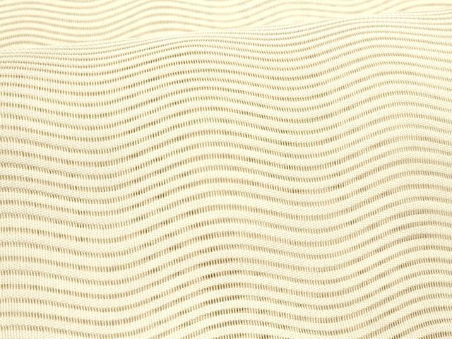 平和屋着物＊夏物 絽綴れ 八寸名古屋帯 よろけ縞 薄卵色 正絹 逸品 DAAZ4222cm