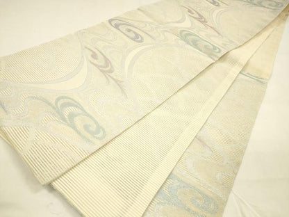 平和屋着物＊夏物 六通柄 京袋帯 流水文 銀糸 DAAZ4224cm