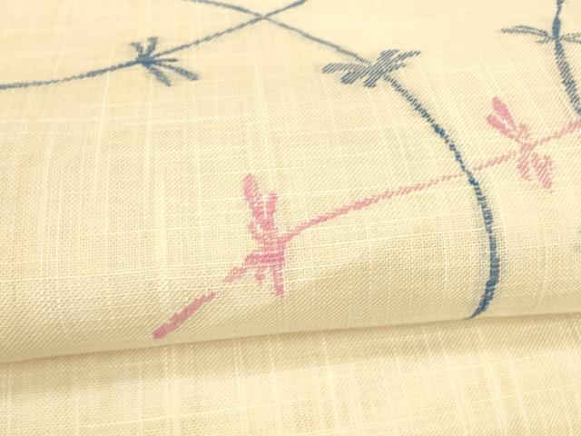 平和屋着物＊夏物 八寸名古屋帯 草葉文 DAAZ4226cm