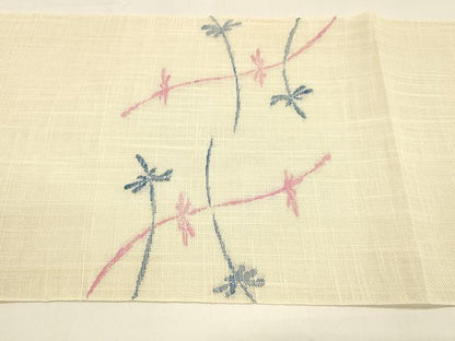 平和屋着物＊夏物 八寸名古屋帯 草葉文 DAAZ4226cm
