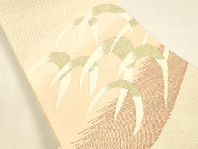 平和屋着物＊夏物 絽綴れ 太鼓柄袋帯 抽象文様 金糸 正絹 逸品 DAAZ4227cm