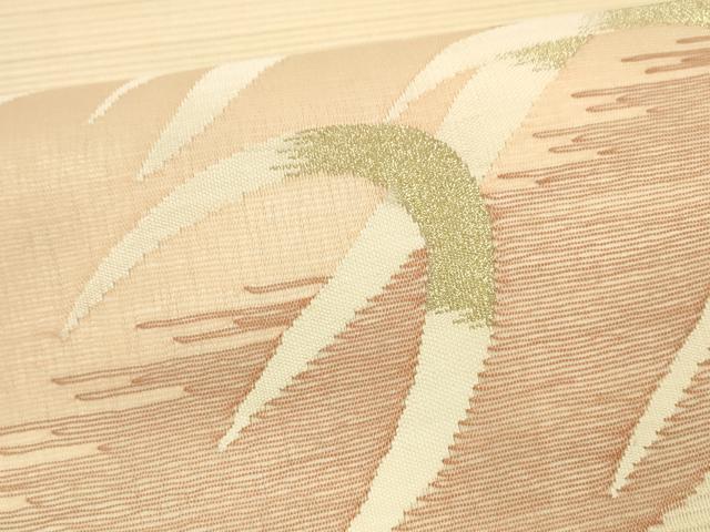 平和屋着物＊夏物 絽綴れ 太鼓柄袋帯 抽象文様 金糸 正絹 逸品 DAAZ4227cm