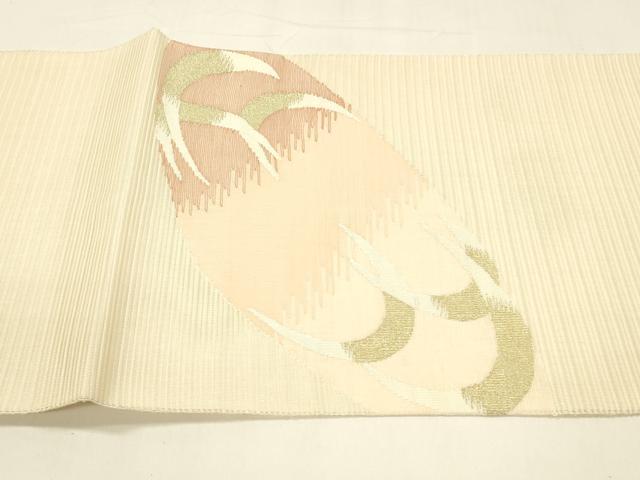 平和屋着物＊夏物 絽綴れ 太鼓柄袋帯 抽象文様 金糸 正絹 逸品 DAAZ4227cm
