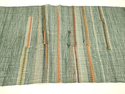 平和屋着物＊夏物　八寸名古屋帯　横段文　金糸　正絹　逸品　DAAZ4230cm