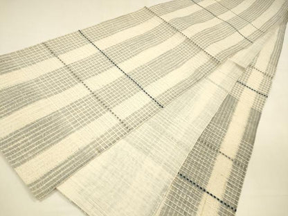 平和屋着物＊夏物 六通柄袋帯 格子 正絹 逸品 DAAZ4233cm