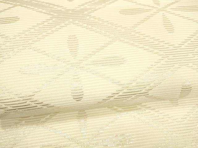 平和屋着物＊夏物 九寸名古屋帯 花菱文 銀糸 正絹 逸品 DAAZ4246cm
