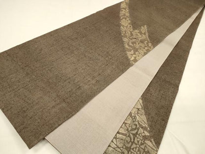 平和屋着物＊夏物 六通柄袋帯 抽象草花文 正絹 逸品 DAAZ4256cm