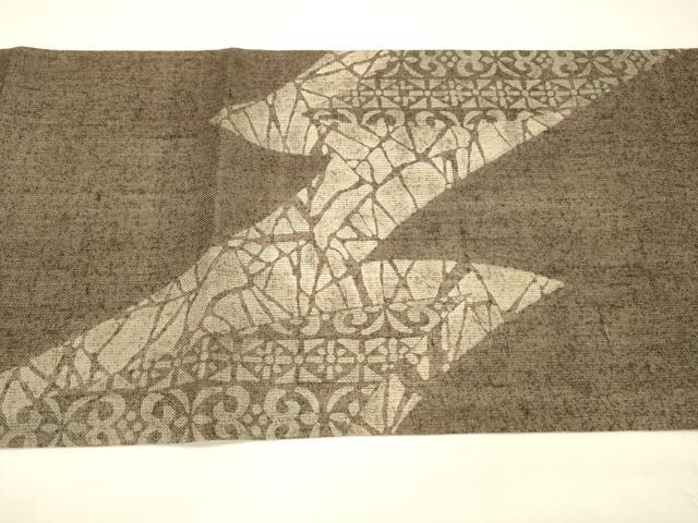 平和屋着物＊夏物 六通柄袋帯 抽象草花文 正絹 逸品 DAAZ4256cm