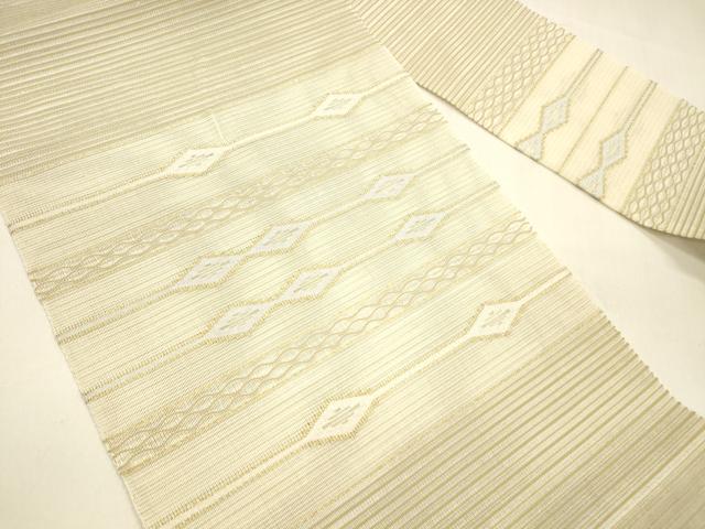 平和屋着物＊夏物 絽綴れ 八寸名古屋帯 抽象文様 金糸 正絹 逸品 DAAZ4260cm