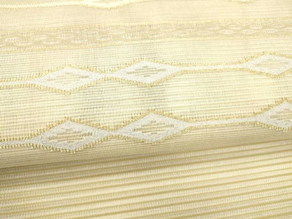 平和屋着物＊夏物 絽綴れ 八寸名古屋帯 抽象文様 金糸 正絹 逸品 DAAZ4260cm