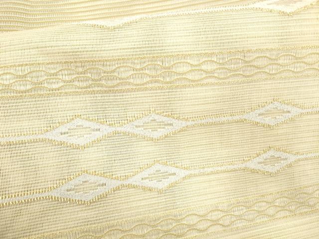 平和屋着物＊夏物 絽綴れ 八寸名古屋帯 抽象文様 金糸 正絹 逸品 DAAZ4260cm