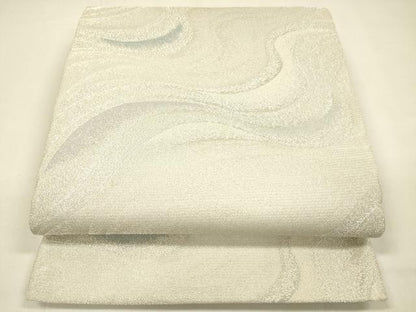 平和屋着物＊夏物 六通柄袋帯 流水文 銀糸 正絹 逸品 DAAZ4266cm