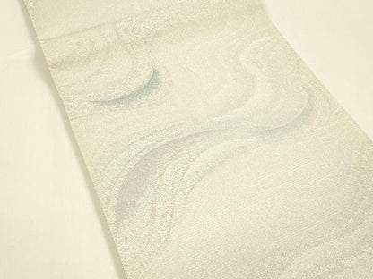 平和屋着物＊夏物 六通柄袋帯 流水文 銀糸 正絹 逸品 DAAZ4266cm