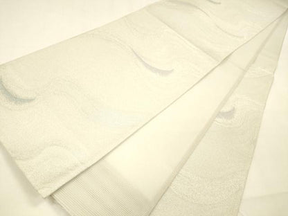 平和屋着物＊夏物 六通柄袋帯 流水文 銀糸 正絹 逸品 DAAZ4266cm