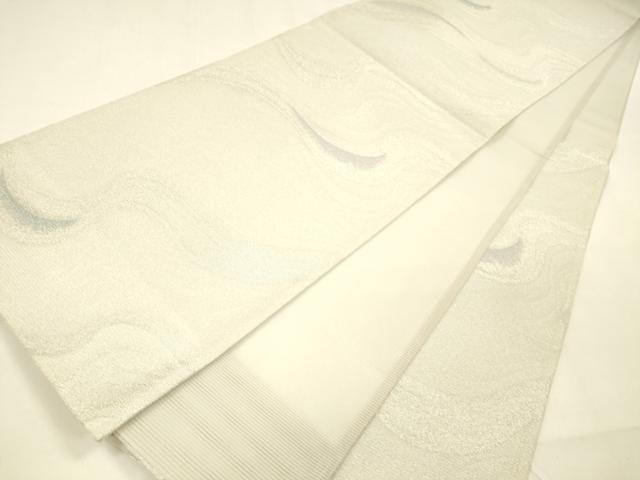 平和屋着物＊夏物 六通柄袋帯 流水文 銀糸 正絹 逸品 DAAZ4266cm