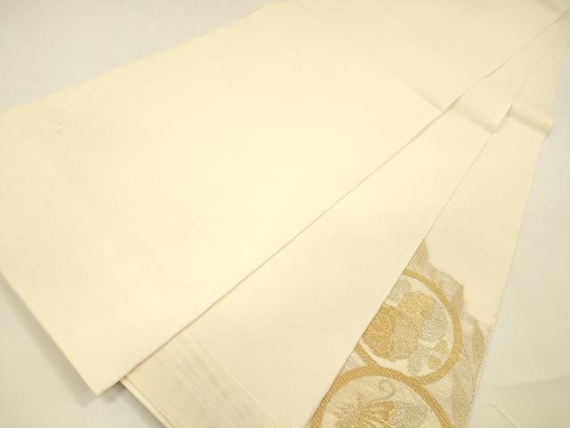 平和屋着物＊夏物 老舗織元 泰生織物 太鼓柄 本袋帯 花蝶丸文 金銀糸 正絹 逸品 DAAZ4267cm