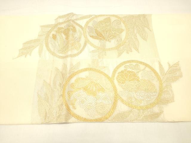 平和屋着物＊夏物 老舗織元 泰生織物 太鼓柄 本袋帯 花蝶丸文 金銀糸 正絹 逸品 DAAZ4267cm