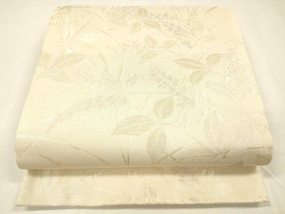 平和屋着物＊夏物 六通柄袋帯 草葉文 金糸 正絹 逸品 DAAZ4269cm