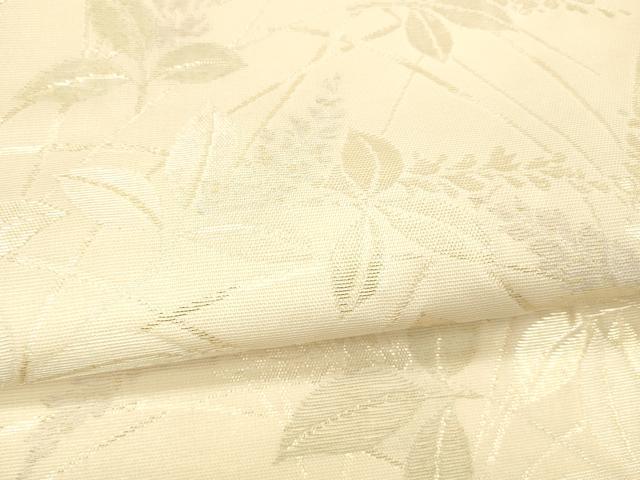 平和屋着物＊夏物 六通柄袋帯 草葉文 金糸 正絹 逸品 DAAZ4269cm
