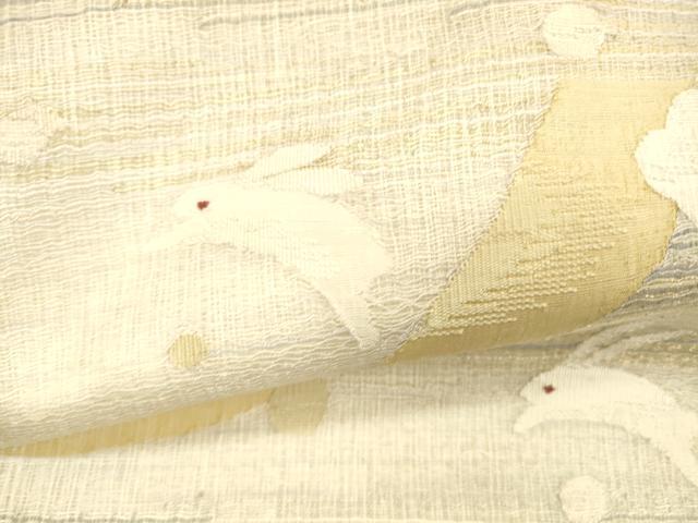 平和屋着物＊夏物 ワンタッチつけ帯 跳び兎 金銀糸 やまと誂製 箱