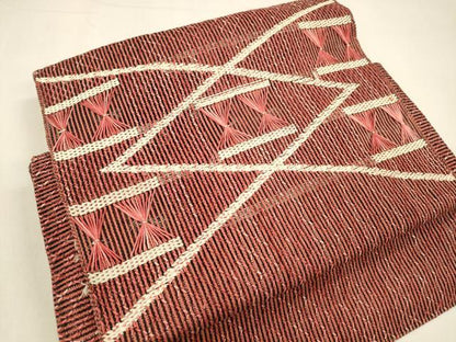 平和屋着物＊夏物 ワンタッチつけ帯 抽象文様 正絹 逸品 DAAZ4274cm