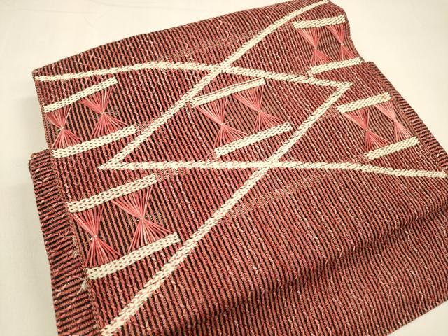 平和屋着物＊夏物 ワンタッチつけ帯 抽象文様 正絹 逸品 DAAZ4274cm