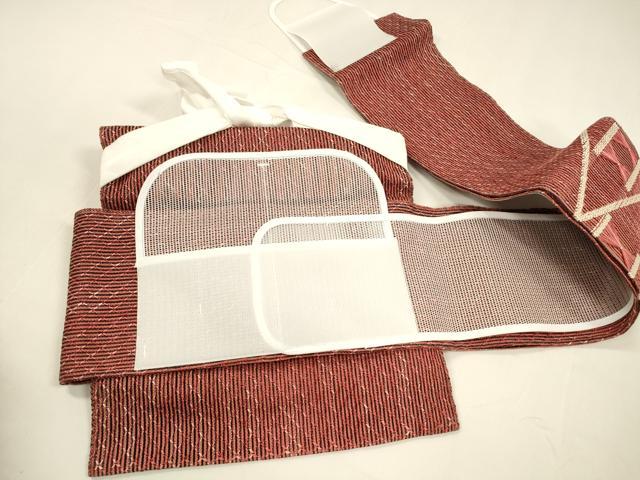 平和屋着物＊夏物 ワンタッチつけ帯 抽象文様 正絹 逸品 DAAZ4274cm