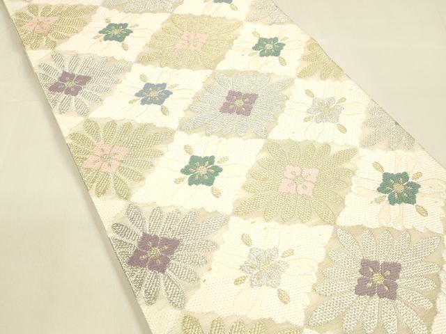 平和屋着物＊夏物 六通柄袋帯 唐織 舞花文 金銀糸 正絹 逸品 DAAZ4278cm