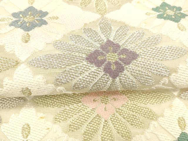 平和屋着物＊夏物 六通柄袋帯 唐織 舞花文 金銀糸 正絹 逸品 DAAZ4278cm