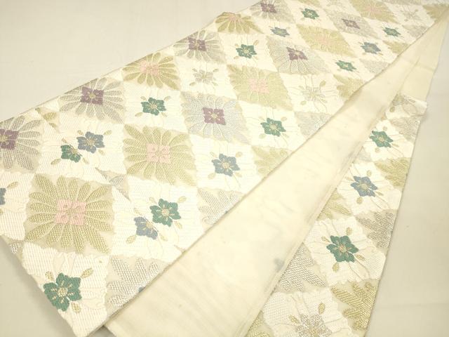 平和屋着物＊夏物 六通柄袋帯 唐織 舞花文 金銀糸 正絹 逸品 DAAZ4278cm