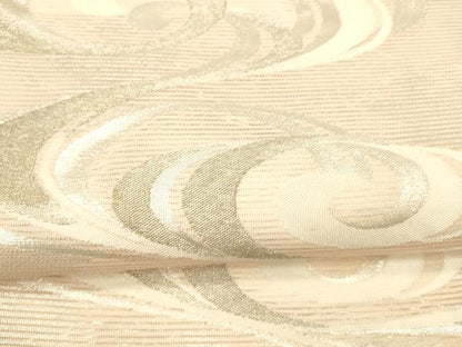 平和屋着物＊夏物 六通柄袋帯 流水文 銀糸 正絹 逸品 DAAZ4282cm