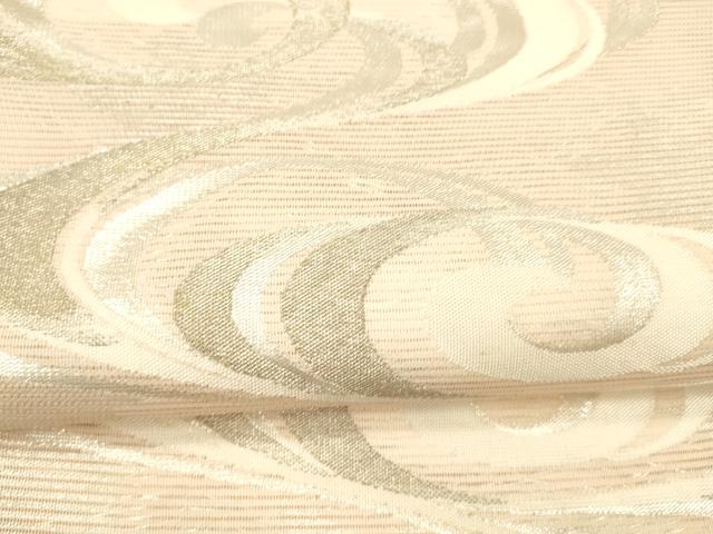 平和屋着物＊夏物 六通柄袋帯 流水文 銀糸 正絹 逸品 DAAZ4282cm