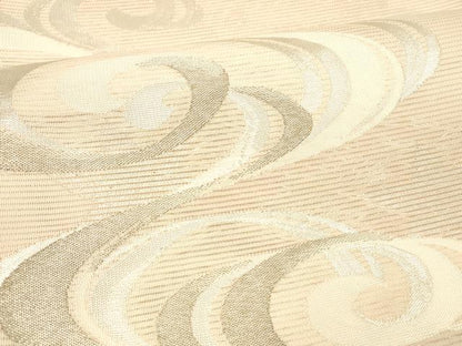 平和屋着物＊夏物 六通柄袋帯 流水文 銀糸 正絹 逸品 DAAZ4282cm