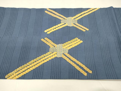平和屋着物＊夏物 絽塩瀬 九寸開き名古屋帯 結び紐文 正絹 逸品 DAAZ4287cm