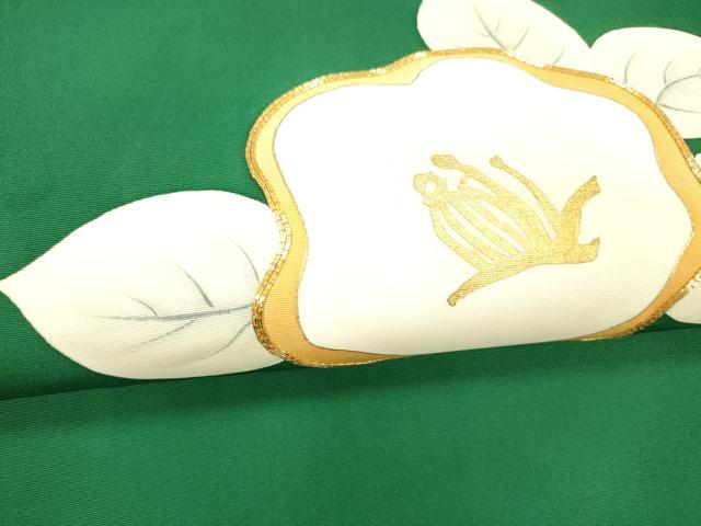 平和屋着物●塩瀬 九寸名古屋帯 手描き 駒刺繍 草花文 金彩 正絹 逸品 DAAZ4293cm